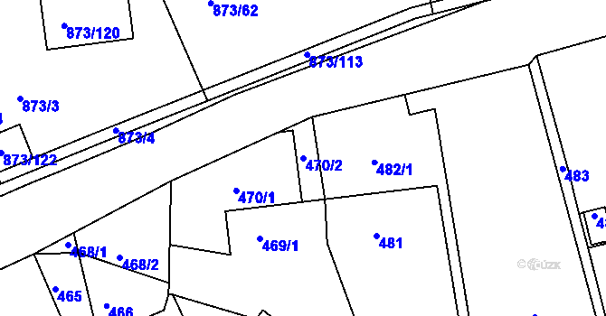 Parcela st. 470/2 v KÚ Čekanice u Tábora, Katastrální mapa