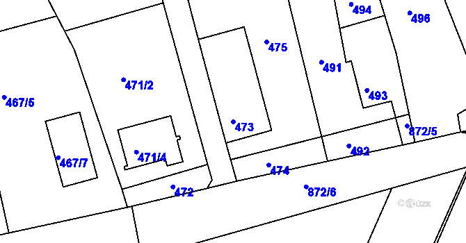Parcela st. 473 v KÚ Čekanice u Tábora, Katastrální mapa