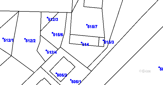 Parcela st. 514 v KÚ Čekanice u Tábora, Katastrální mapa