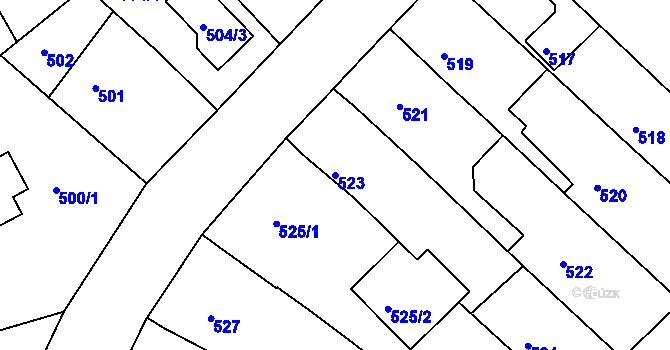 Parcela st. 523 v KÚ Čekanice u Tábora, Katastrální mapa