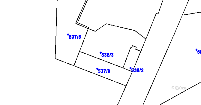 Parcela st. 536/3 v KÚ Čekanice u Tábora, Katastrální mapa