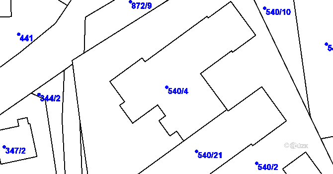 Parcela st. 540/4 v KÚ Čekanice u Tábora, Katastrální mapa