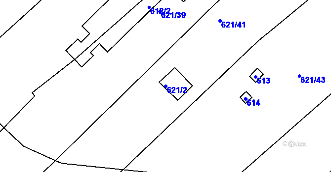 Parcela st. 621/2 v KÚ Čekanice u Tábora, Katastrální mapa