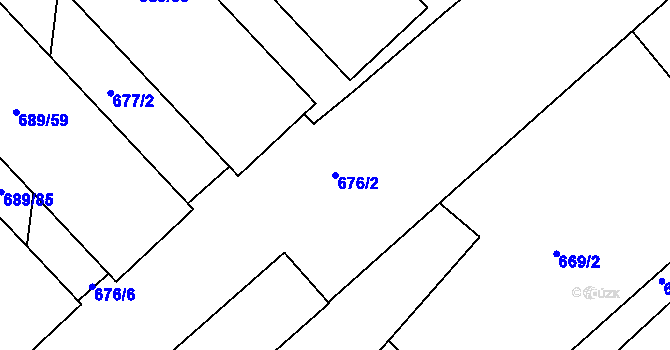 Parcela st. 676/2 v KÚ Čekanice u Tábora, Katastrální mapa
