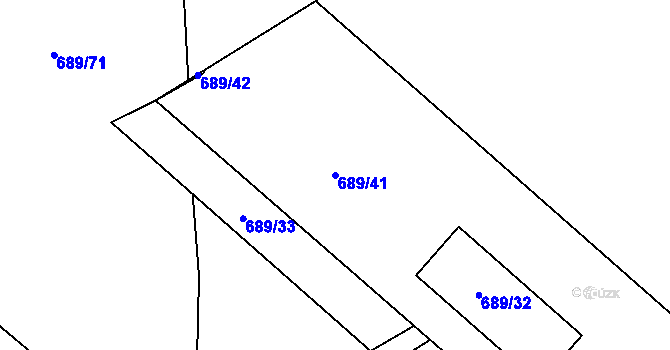 Parcela st. 689/41 v KÚ Čekanice u Tábora, Katastrální mapa