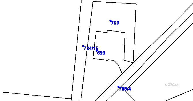 Parcela st. 699 v KÚ Čekanice u Tábora, Katastrální mapa