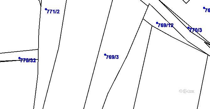 Parcela st. 769/3 v KÚ Čekanice u Tábora, Katastrální mapa