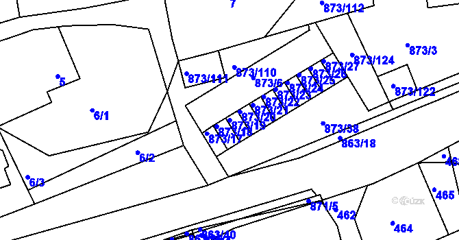 Parcela st. 873/19 v KÚ Čekanice u Tábora, Katastrální mapa