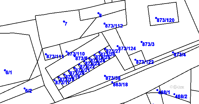 Parcela st. 873/26 v KÚ Čekanice u Tábora, Katastrální mapa