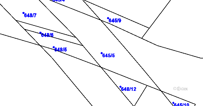 Parcela st. 645/5 v KÚ Čekanice u Tábora, Katastrální mapa