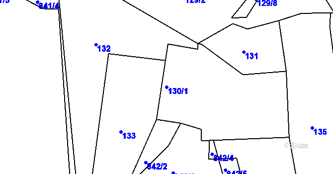Parcela st. 130/1 v KÚ Čekanice u Tábora, Katastrální mapa