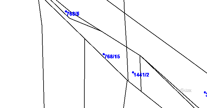 Parcela st. 768/15 v KÚ Čekanice u Tábora, Katastrální mapa