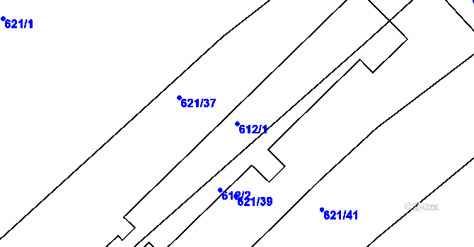 Parcela st. 612/1 v KÚ Čekanice u Tábora, Katastrální mapa