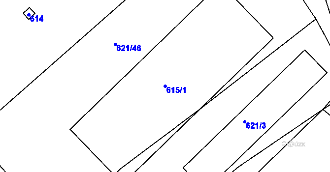 Parcela st. 615/1 v KÚ Čekanice u Tábora, Katastrální mapa