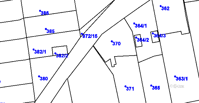 Parcela st. 373/3 v KÚ Čekanice u Tábora, Katastrální mapa