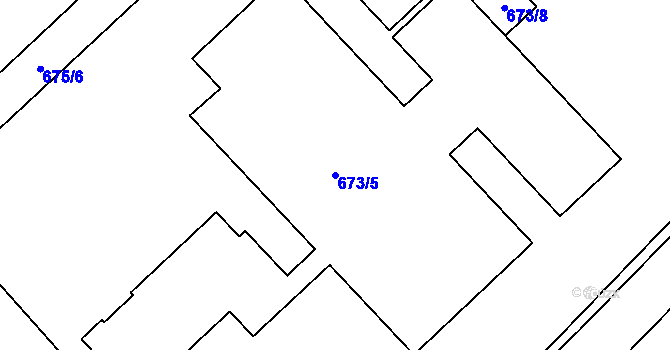 Parcela st. 673/5 v KÚ Čekanice u Tábora, Katastrální mapa