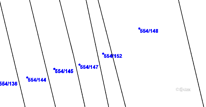 Parcela st. 554/152 v KÚ Čekanice u Tábora, Katastrální mapa