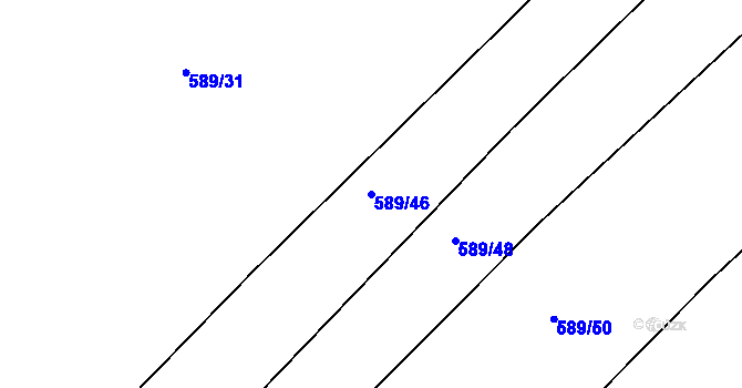 Parcela st. 589/46 v KÚ Čekanice u Tábora, Katastrální mapa