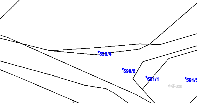Parcela st. 590/4 v KÚ Čekanice u Tábora, Katastrální mapa