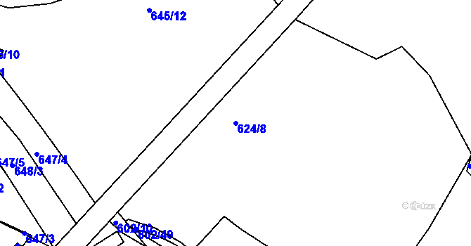 Parcela st. 624/8 v KÚ Čekanice u Tábora, Katastrální mapa