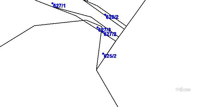 Parcela st. 625/2 v KÚ Čekanice u Tábora, Katastrální mapa