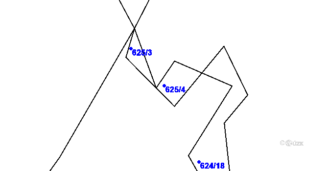 Parcela st. 625/4 v KÚ Čekanice u Tábora, Katastrální mapa