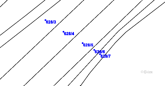 Parcela st. 628/5 v KÚ Čekanice u Tábora, Katastrální mapa