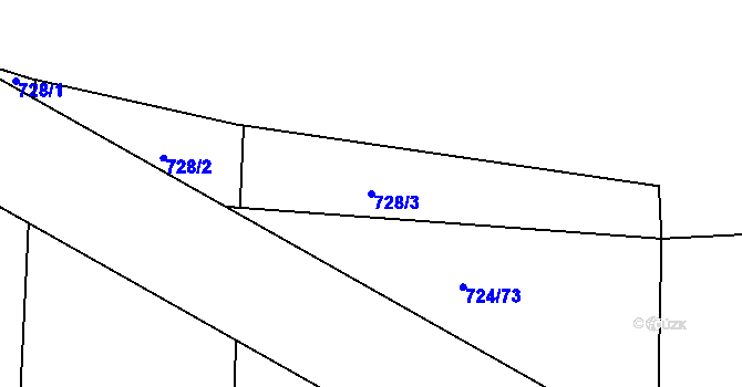 Parcela st. 728/3 v KÚ Čekanice u Tábora, Katastrální mapa