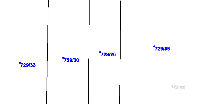 Parcela st. 729/26 v KÚ Čekanice u Tábora, Katastrální mapa