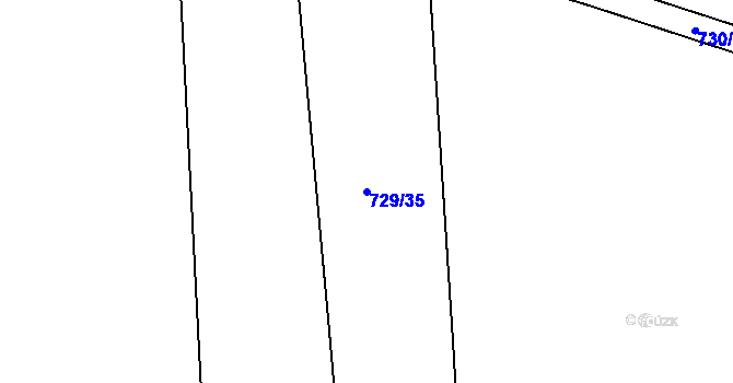 Parcela st. 729/35 v KÚ Čekanice u Tábora, Katastrální mapa