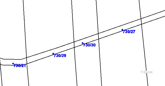 Parcela st. 730/30 v KÚ Čekanice u Tábora, Katastrální mapa