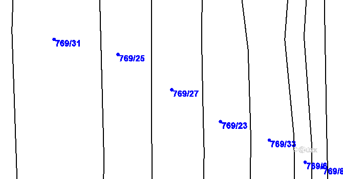 Parcela st. 769/27 v KÚ Čekanice u Tábora, Katastrální mapa