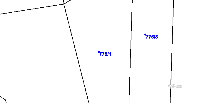 Parcela st. 775/1 v KÚ Čekanice u Tábora, Katastrální mapa