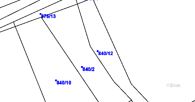 Parcela st. 840/12 v KÚ Čekanice u Tábora, Katastrální mapa