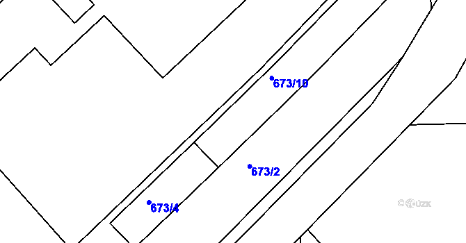 Parcela st. 673/9 v KÚ Čekanice u Tábora, Katastrální mapa