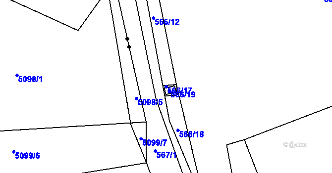 Parcela st. 566/17 v KÚ Čekanice u Tábora, Katastrální mapa