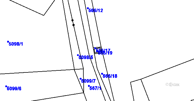 Parcela st. 566/19 v KÚ Čekanice u Tábora, Katastrální mapa