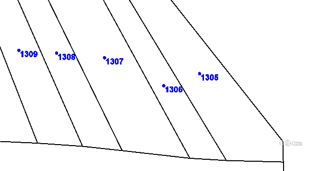Parcela st. 1306 v KÚ Stoklasná Lhota, Katastrální mapa