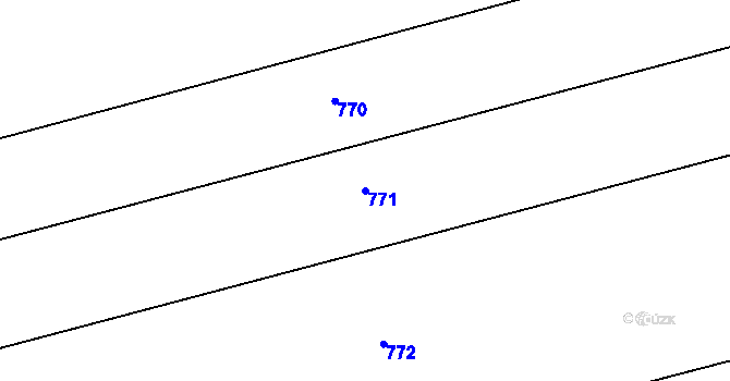 Parcela st. 771 v KÚ Čekyně, Katastrální mapa