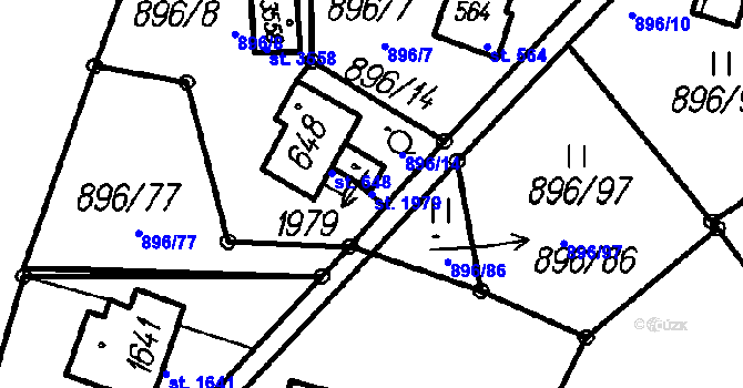 Parcela st. 1979 v KÚ Čeladná, Katastrální mapa