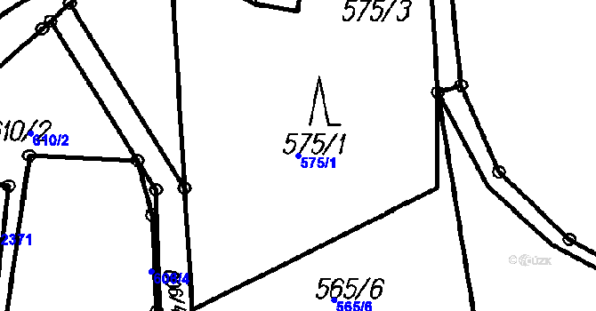 Parcela st. 575/1 v KÚ Čeladná, Katastrální mapa