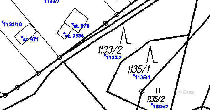 Parcela st. 1133/2 v KÚ Čeladná, Katastrální mapa