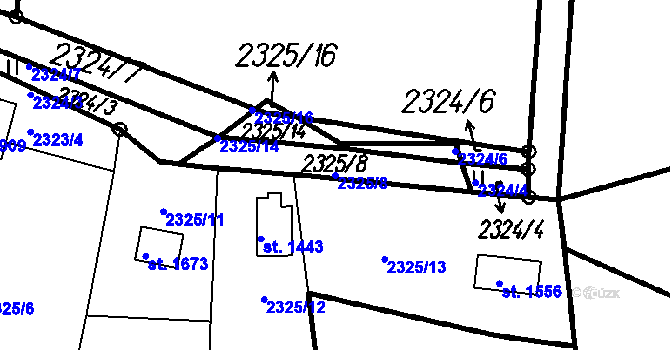 Parcela st. 2325/8 v KÚ Čeladná, Katastrální mapa
