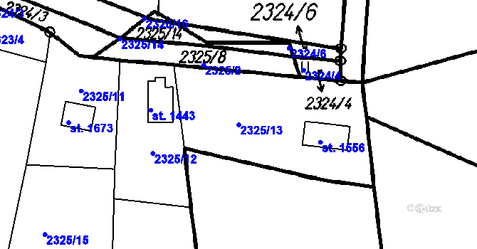 Parcela st. 2325/13 v KÚ Čeladná, Katastrální mapa