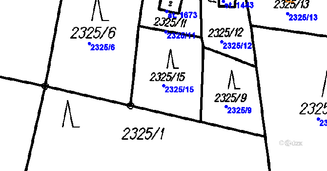 Parcela st. 2325/15 v KÚ Čeladná, Katastrální mapa