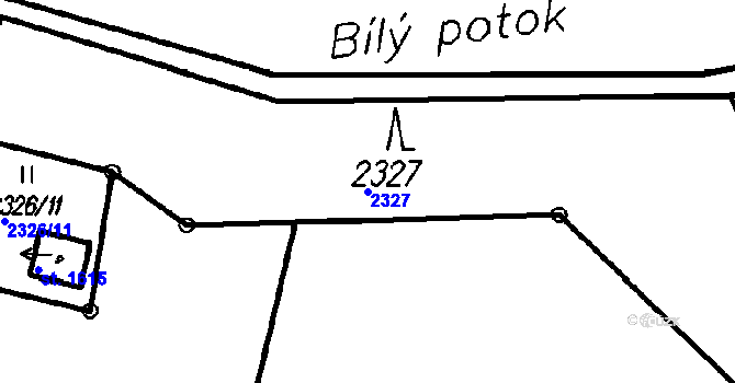 Parcela st. 2327 v KÚ Čeladná, Katastrální mapa