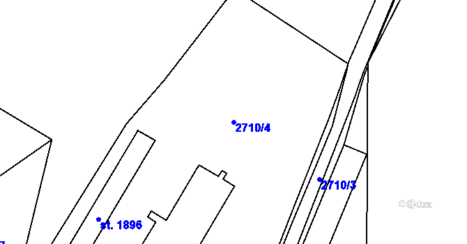 Parcela st. 2710/4 v KÚ Čeladná, Katastrální mapa