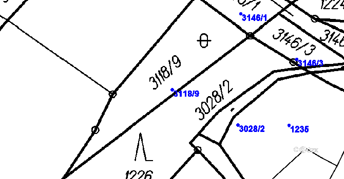 Parcela st. 3118/9 v KÚ Čeladná, Katastrální mapa
