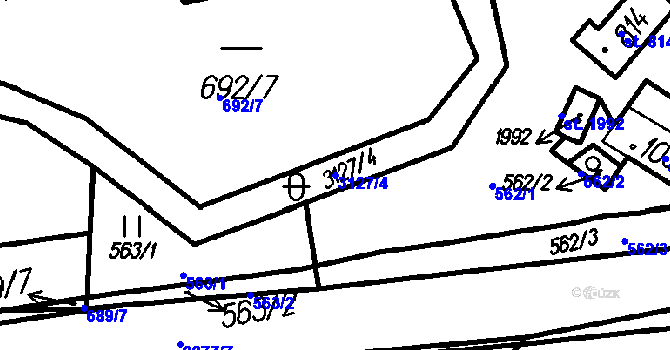 Parcela st. 3127/4 v KÚ Čeladná, Katastrální mapa