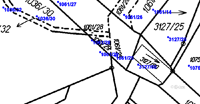 Parcela st. 1061/29 v KÚ Čeladná, Katastrální mapa